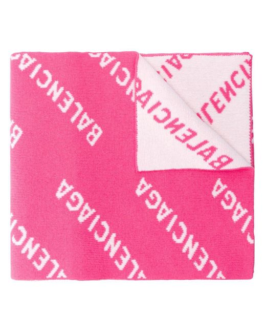 Balenciaga Sjaal Met Logo in het Pink