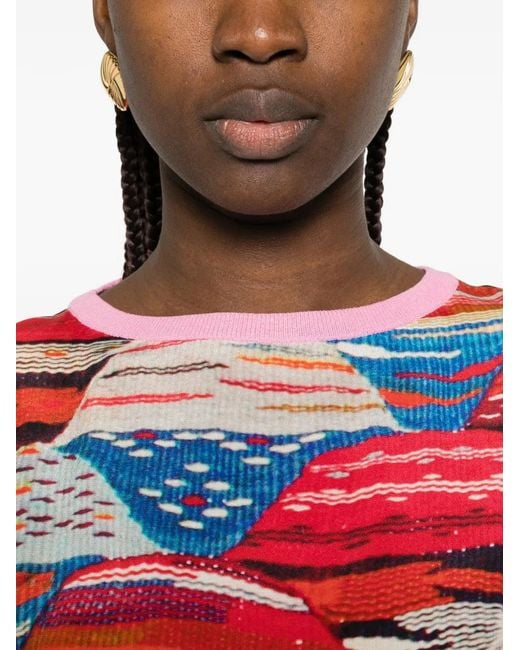The Artistylist Red Graphic-Print T-Shirt