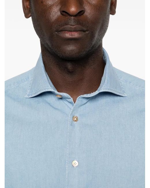 Borriello Blue Buttoned Shirt for men