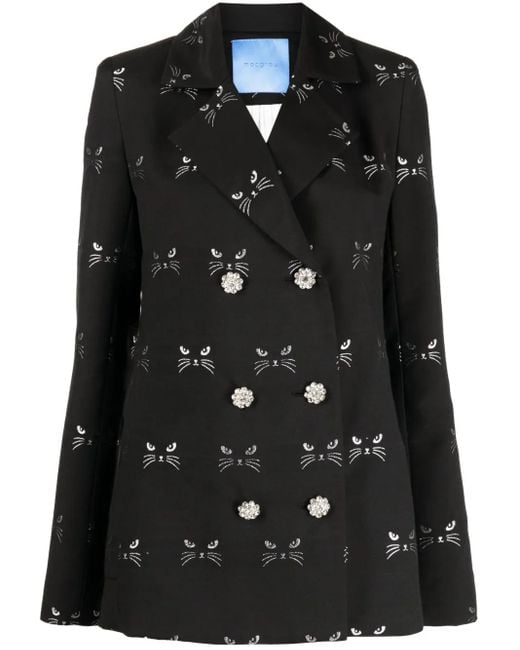 Macgraw Black Doppelreihiger Blazer