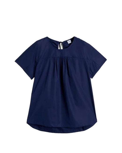 Aspesi Blue Pleated Blouse