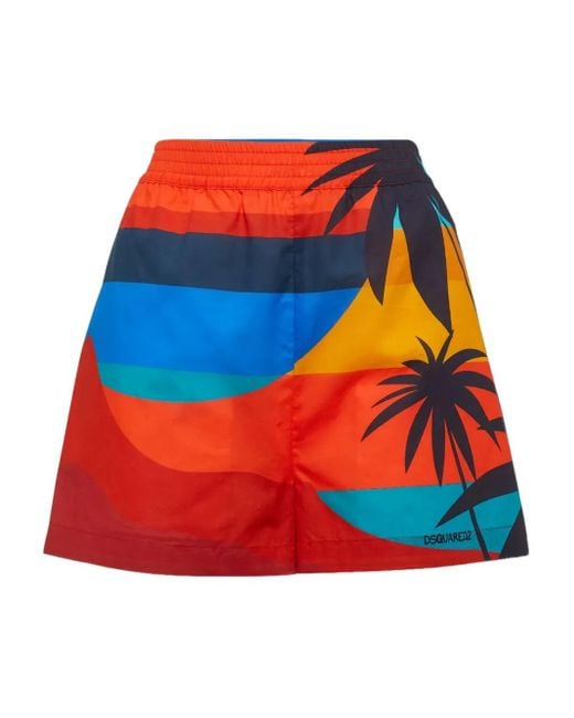 Bañador con cintura elástica DSquared² de color Red