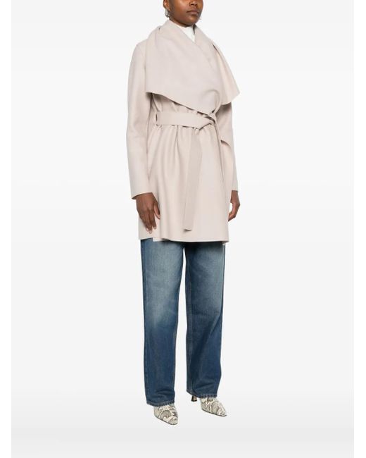Harris Wharf London White Wool Belted Coat
