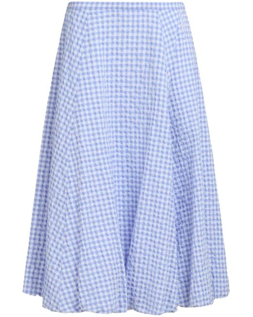 Marni チェック スカート Blue