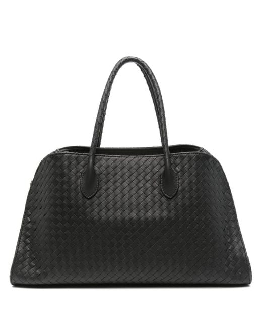 The Row Black Margaux Interwoven Tote Bag
