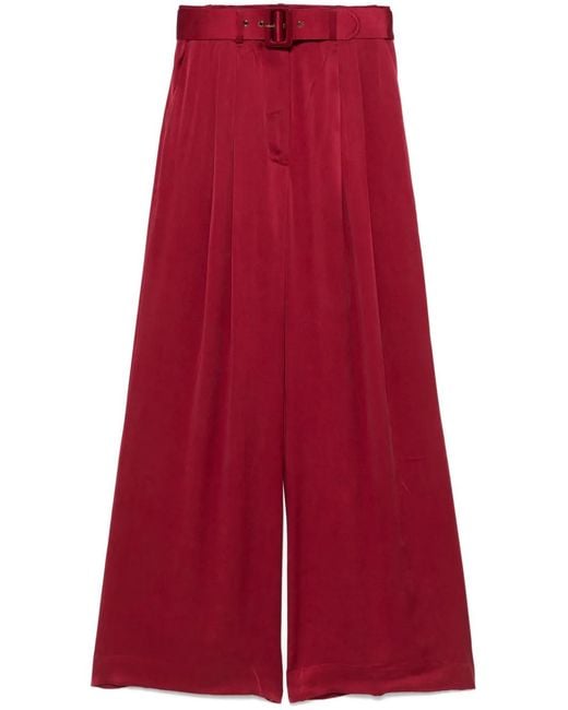Zimmermann Red Tuck Trousers