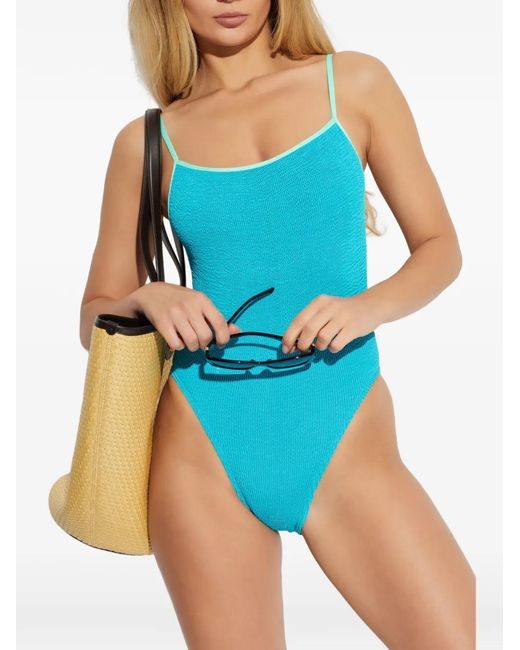 Bondeye Blue Contrast Badeanzug