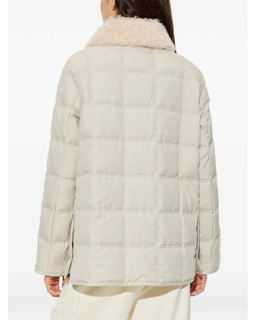 Moncler White Cygnes Quilted Down Jacket