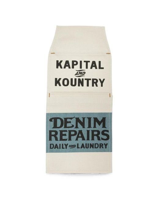 Kapital White Canvas Pulp Phone Holder for men