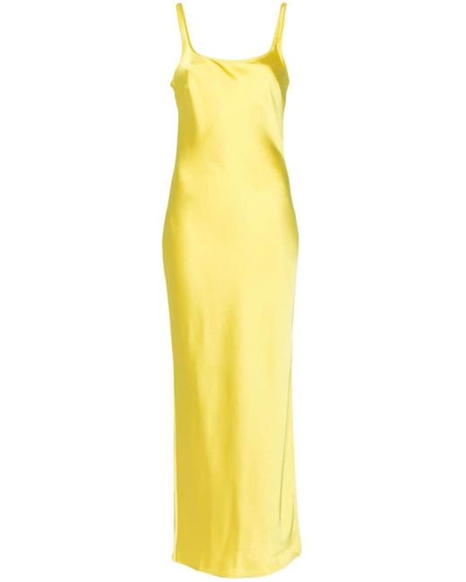 Samsøe & Samsøe Yellow Sunna Satin Maxi Dress