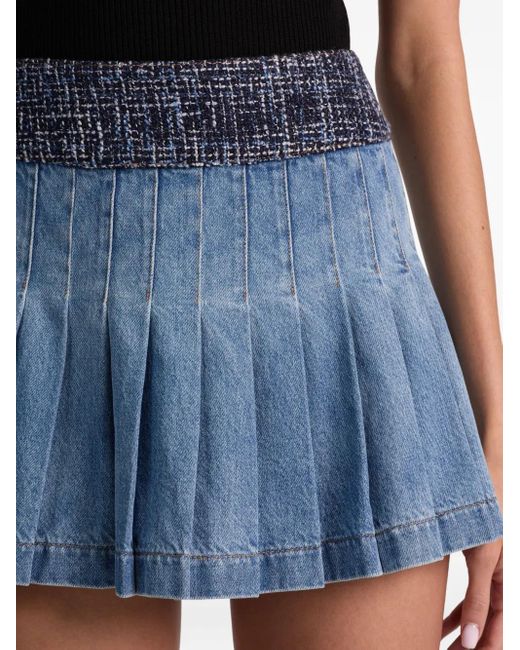 Jupe En Jean Mera À Design Plissé Alice + Olivia en coloris Blue