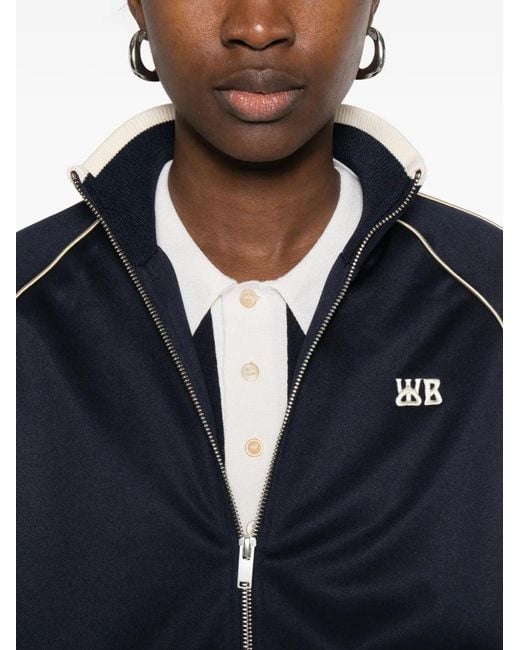Wales Bonner Blue Motion Full-Zip Sweatshirt