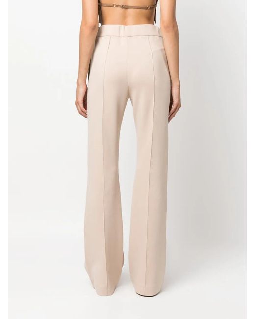 Fendi Natural Logo-Tape Flared Track Pants