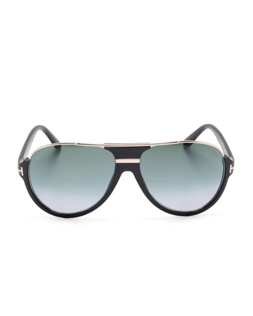 Tom Ford Black Dimity Pilot Sunglasses for men