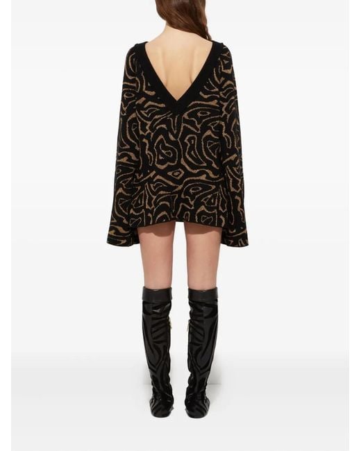 Emilio Pucci Black Labirinto Print Mini Dress