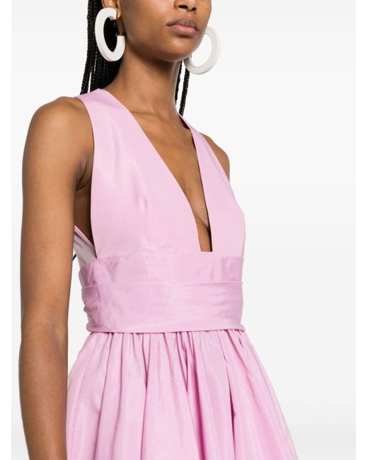 Pinko Pink Kleid mit V-Ausschnitt