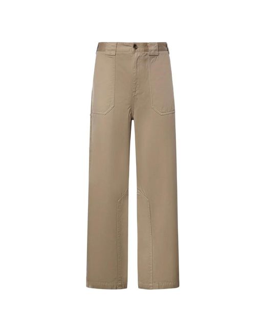 Loewe Natural Logo-Patch Straight-Leg Pants for men