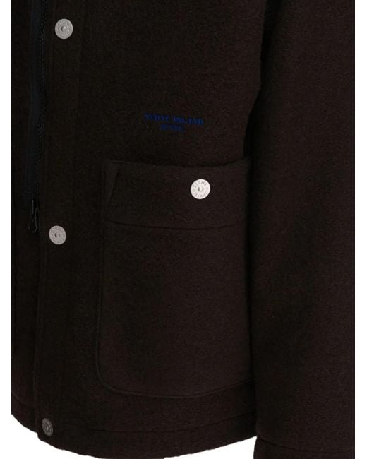 Stone Island Black Embroidered-Logo Jacket for men