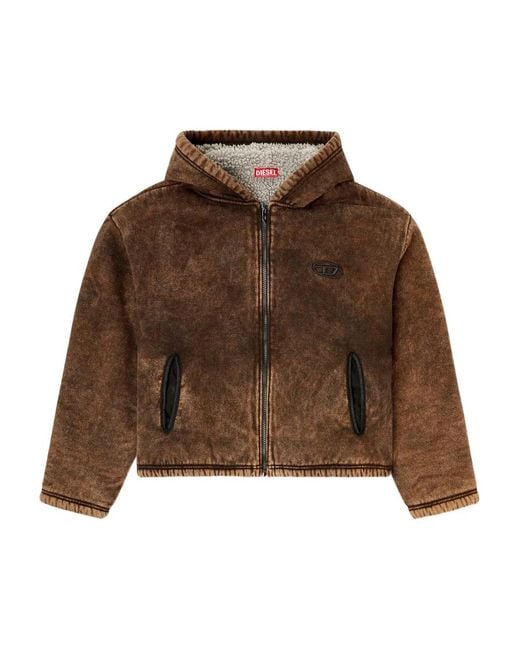 DIESEL Brown F-Ella Zip Jacket