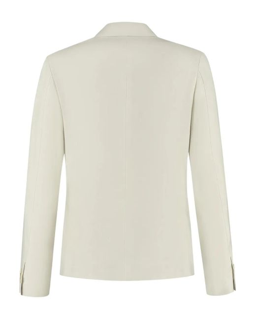 Lardini White Double-Breasted Patch-Pocket Blazer for men