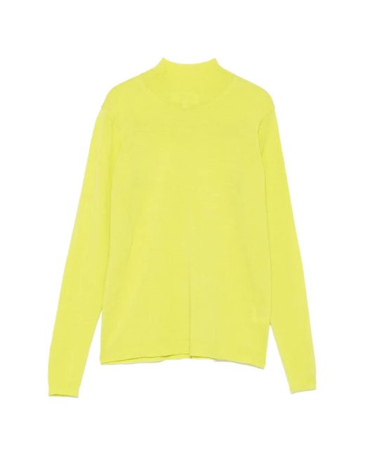 Psophia Yellow High-Neck Sweater