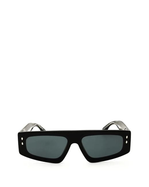 Isabel Marant Black Rectangle-Frame Sunglasses