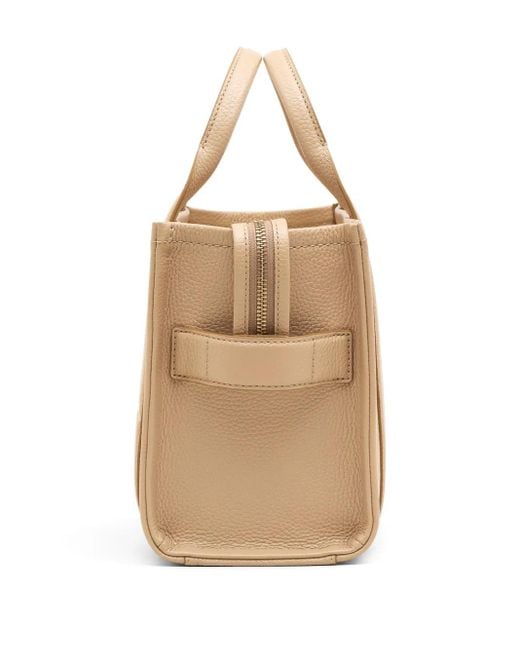 Marc Jacobs Natural Fall/Winter '23 Camel Leather Mini Tote With Top Handle