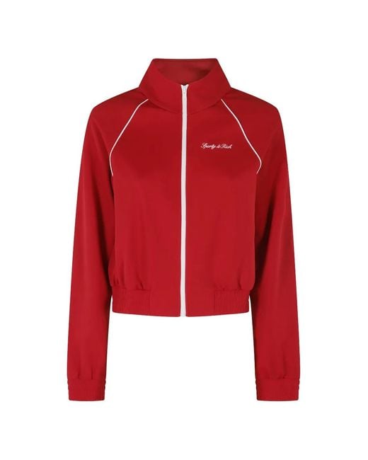 Sporty & Rich Logo-Embroidered Raglan-Sleeve Sweater