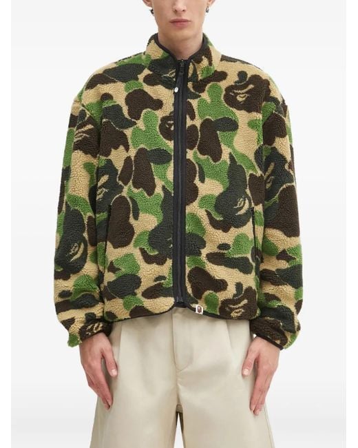 Chaqueta bómber con estampado militar A Bathing Ape de hombre de color Green