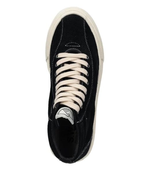 Stepney Workers Club Black Suede High-Top Trainers