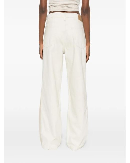 Rag & Bone White Logan Side-Stripe Jeans