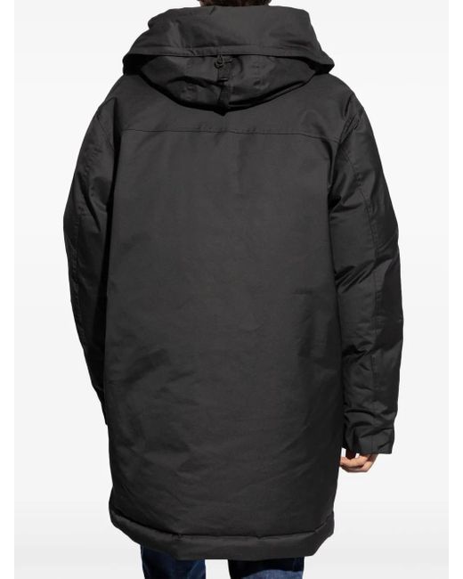 DSquared² Black Techno Down Parka Kaban for men