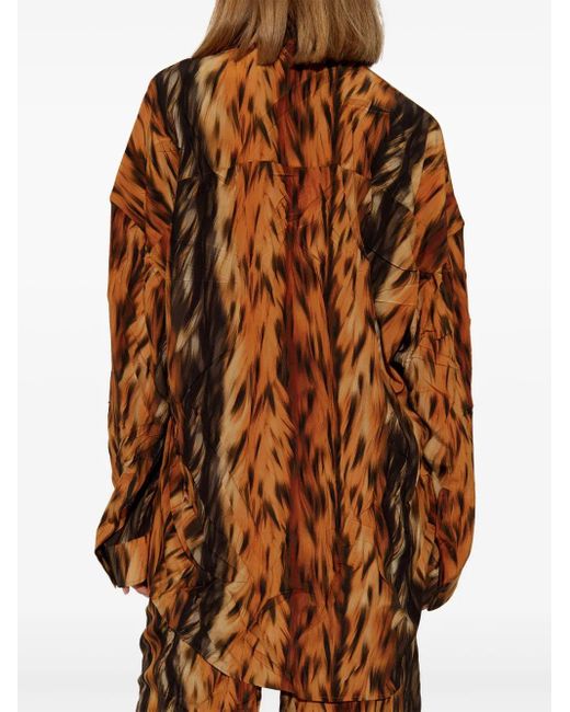 Balenciaga Brown Printed Shirt