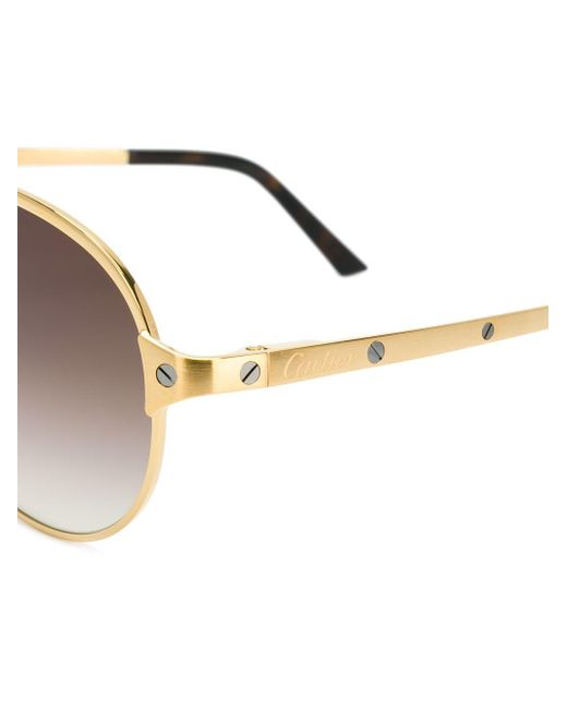 Santos de Cartier sunglasses Cartier pour homme en coloris Brown