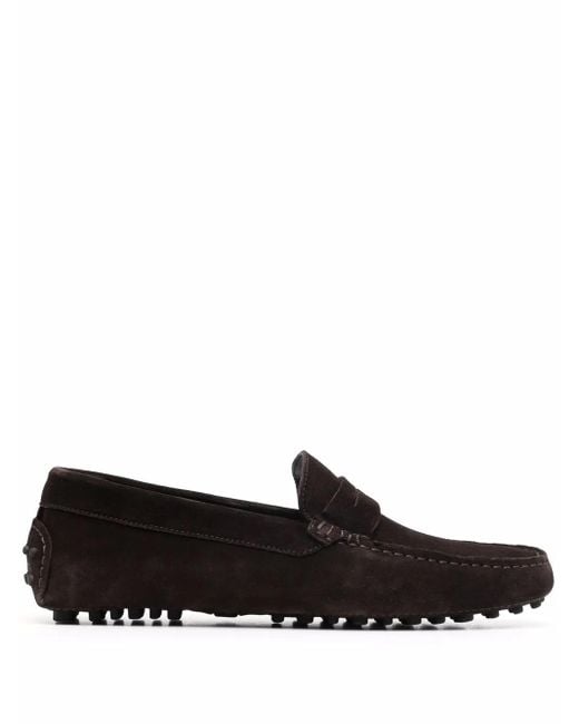Scarosso Black Michael Penny Slot Loafers for men