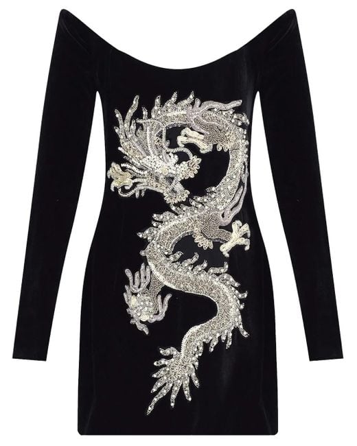 The New Arrivals Ilkyaz Ozel Black Selva Mini Dress