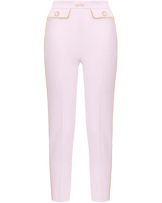 Elisabetta Franchi パイピングトリム スリムパンツ Pink