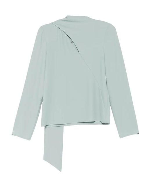 Patrizia Pepe アシンメトリー ブラウス Blue