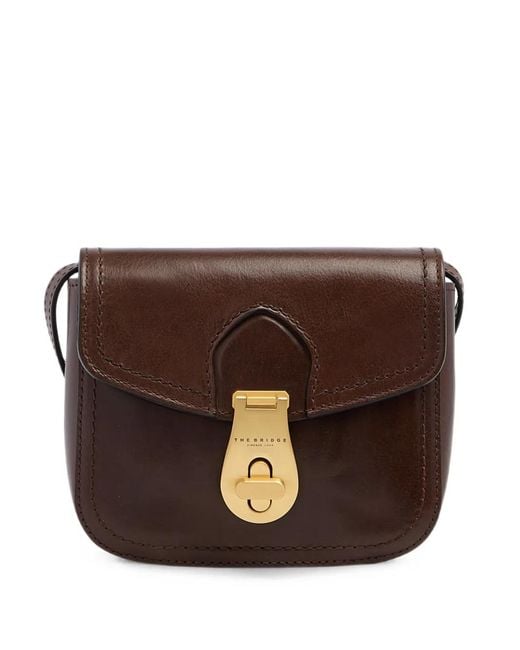 The Bridge Brown Leather Buckle-Fastening Cross Body Bag
