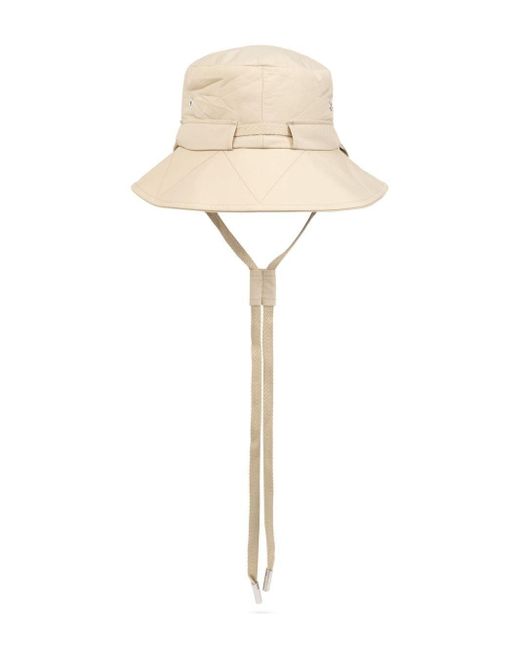Cappello bucket con placca logo di AMI in White