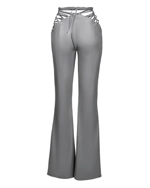 Lika Flared Broek Met Veters in het Gray