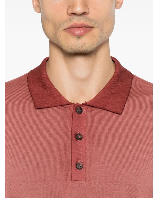 AROVESCIO Pink Buttoned Polo Shirt for men