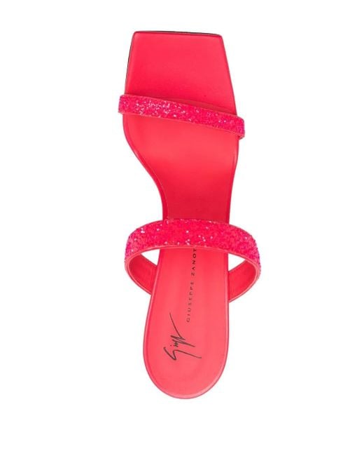 Giuseppe Zanotti Pink 90Mm Open-Toe Leather Sandals
