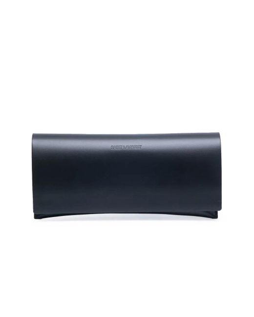 Saint Laurent Black Logo-Lettering Cat-Eye Sunglasses