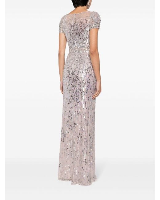 Jenny Packham Pink Sungem Sequinned Gown