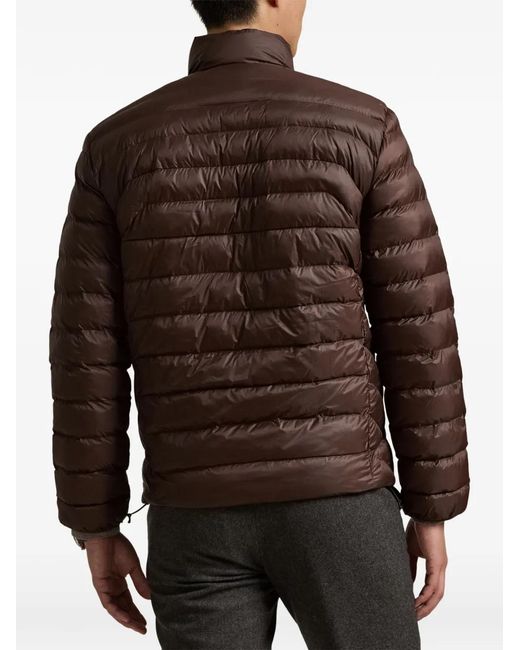 Polo Ralph Lauren Brown Zip Quilted Jacket for men