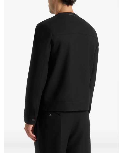 Manière De Voir Black Alain Tailored Cardigan With Contrast Placket for men
