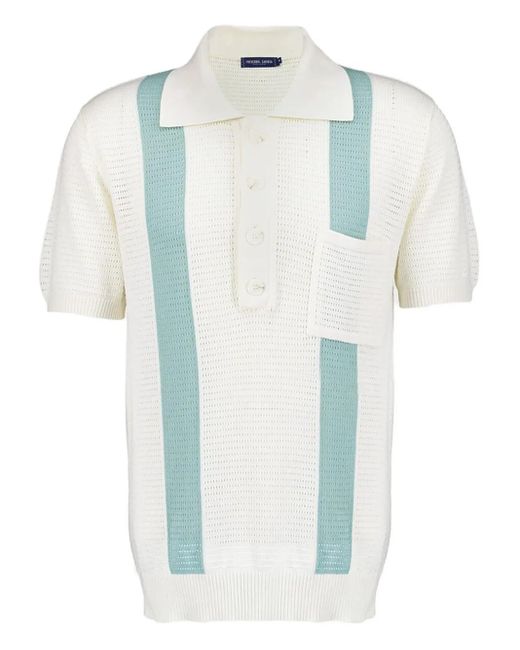 Polo A Righe di Frescobol Carioca in Blue da Uomo