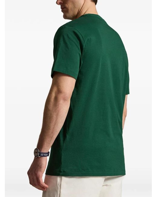 Polo Ralph Lauren Green Embroidered-Logo T-Shirt for men
