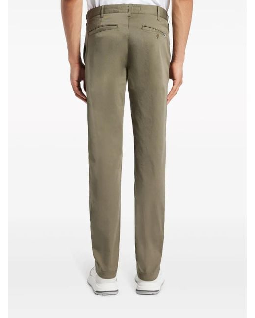 Lacoste Green Slim-Cut Twill Trousers for men
